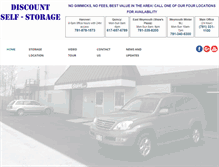 Tablet Screenshot of discountselfstoragema.com